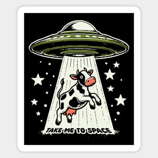 Alien Abduction Of Cow Magnet